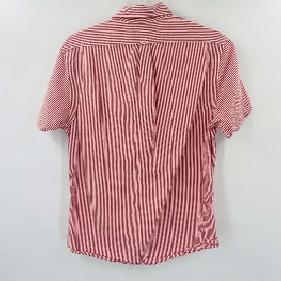 Ralph Lauren Red Striped Casual Button Down Shirt - Picture 5 of 5